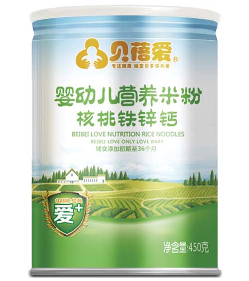 貝蓓愛yingye核桃鐵鋅鈣米粉聽裝