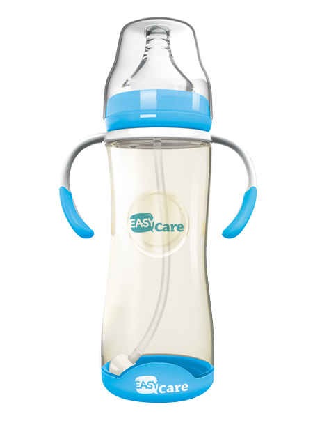 伊斯卡爾320mlPPSU自動寬口徑感溫奶瓶(藍(lán))