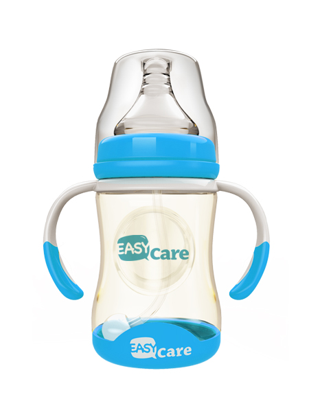 伊斯卡爾160mlPPSU自動寬口徑感溫奶瓶(藍(lán))