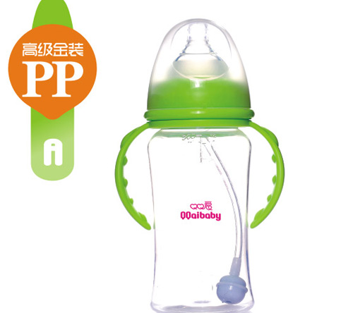 Q0愛寬口徑雙柄自動PP奶瓶300ML1