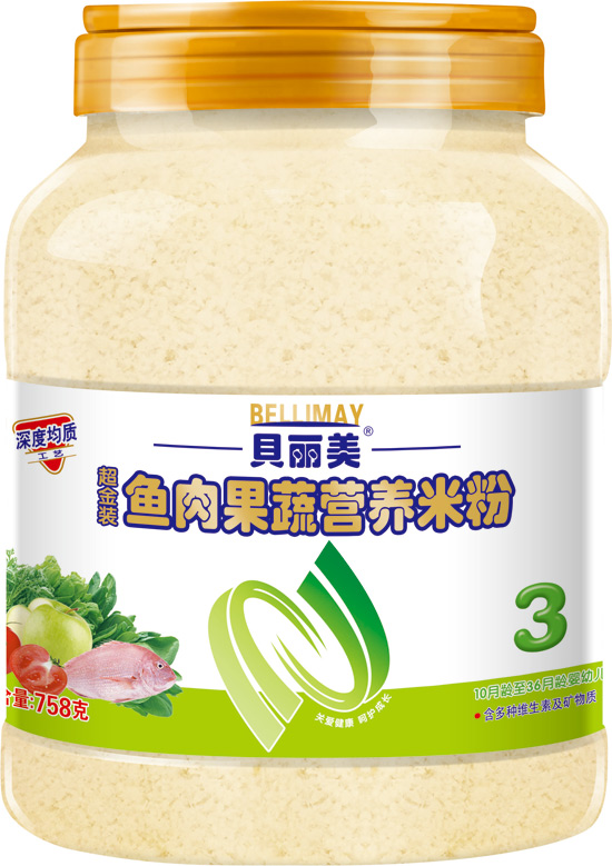 貝麗美果蔬營養(yǎng)米粉758克3段