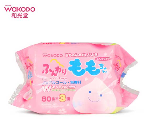 和光堂桃桃yinge濕巾屁屁濕巾80片