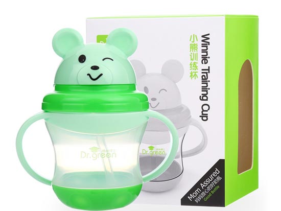 格林博士小熊訓練杯綠色