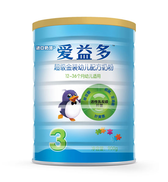 愛益多超級(jí)金裝youe奶粉3段900g