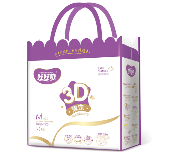 娃娃爽3D薄寵yinge紙尿褲-禮品裝M90