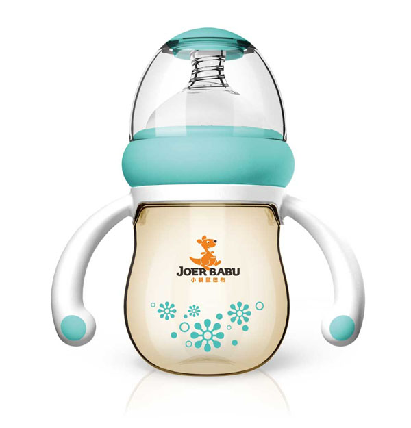 小袋鼠巴布梨形PPSU自動寬口奶瓶160ml綠色