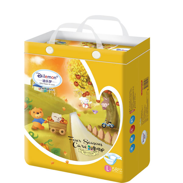 迪樂(lè)夢(mèng)纖柔舒爽yinge紙尿褲大包L58