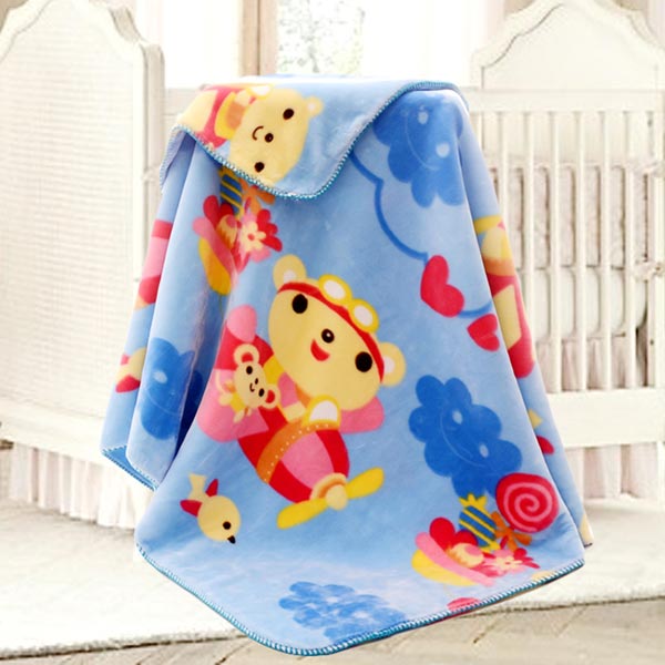 亞奧超柔云毯飛機(jī)熊藍(lán)色