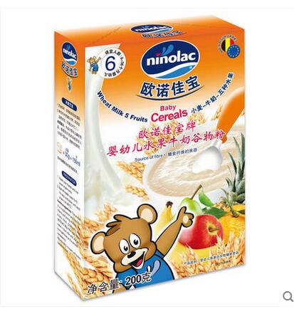 歐諾佳寶NINOLACyingye水果牛奶谷物粉
