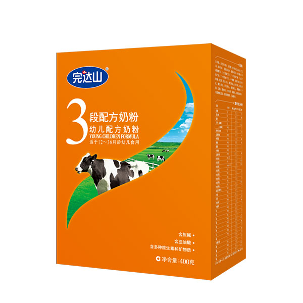 完達(dá)山段粉系列yingye配方奶粉(3段)盒