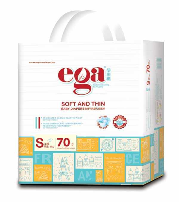 嬰姿雅柔薄干爽yinge紙尿褲大包S70片(藍)