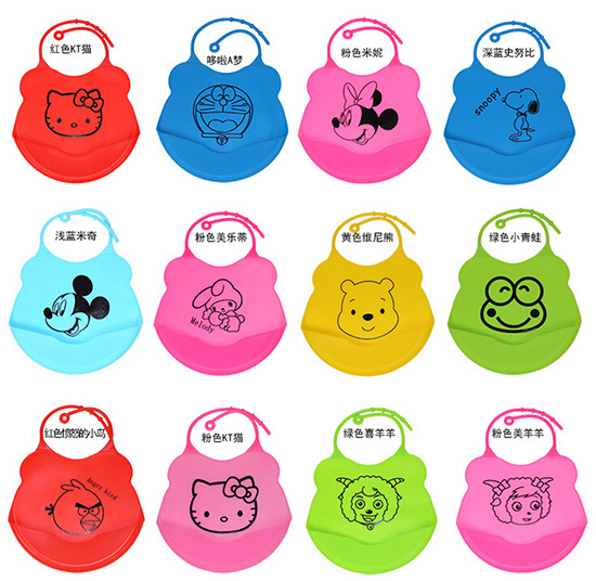 yinge童寶寶食用級(jí)硅膠口水巾兜食飯兜