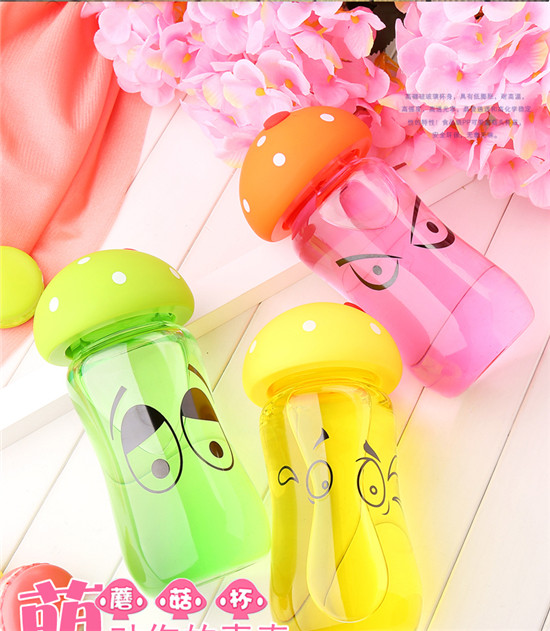 珂美創(chuàng)意蘑菇帶蓋杯子耐熱防爆水晶玻璃杯