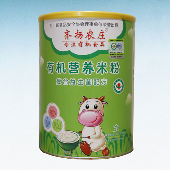 齊揚(yáng)農(nóng)莊有機(jī)營(yíng)養(yǎng)米粉(復(fù)合益生菌配方)聽裝