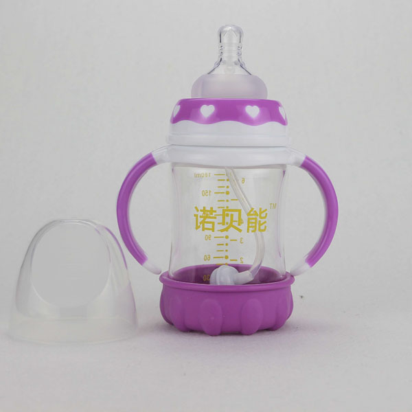 諾貝能yingye奶瓶帶底紫色