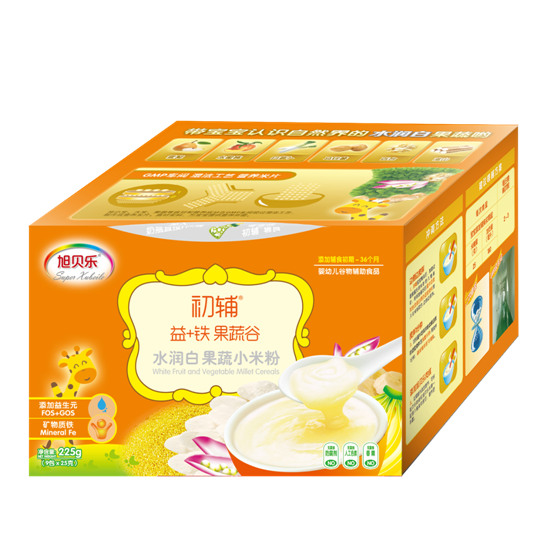 旭貝樂初輔水潤(rùn)白果蔬小米粉