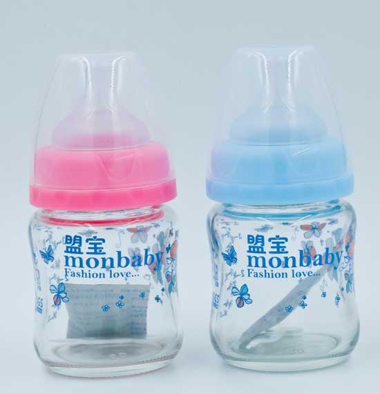 盟寶120ml自動藍(lán)寶石玻璃奶瓶