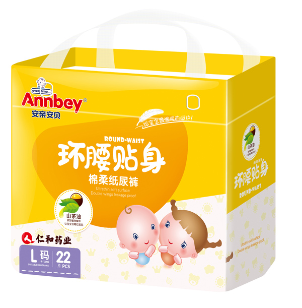 安親安貝環(huán)腰貼身棉柔紙尿褲L碼22片