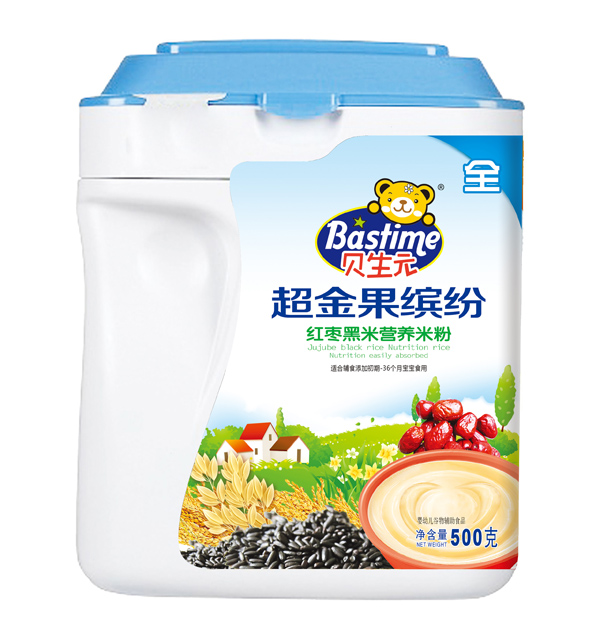 貝生元超金果繽紛紅棗黑米營(yíng)養(yǎng)米粉聽裝