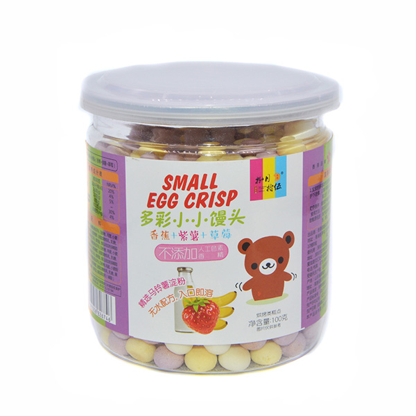 捌月拾伍多彩小小饅頭小熊香蕉+紫薯+草莓味100g