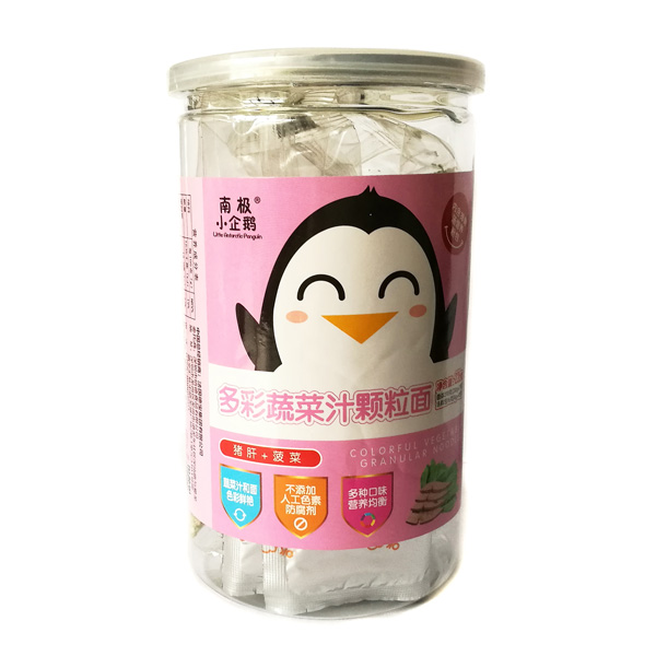 南極小企鵝多彩果蔬汁顆粒面(豬肝+菠菜)