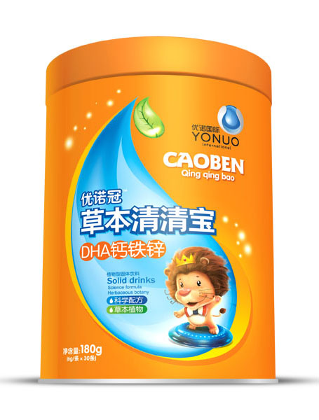 優(yōu)諾冠DHA鈣鐵鋅草本清清寶