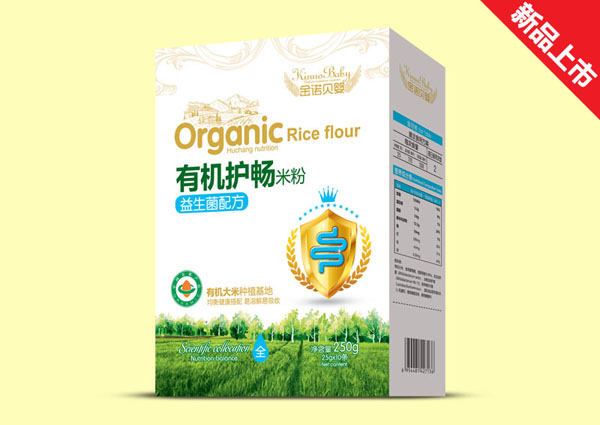 金諾貝嬰有機護暢米粉-益生菌配方盒裝