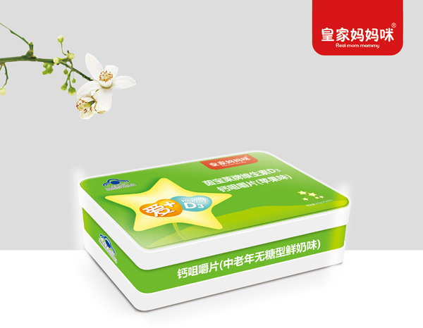 皇家媽媽咪鈣咀嚼片(中老年無糖型蘋果味)