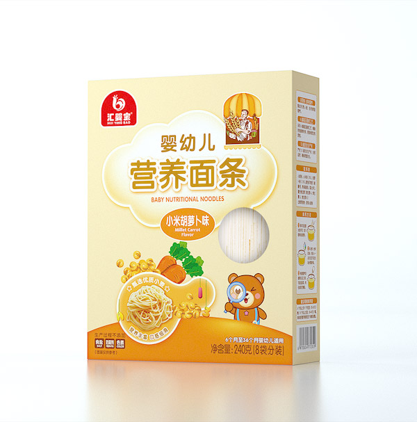 匯嬰寶嬰幼兒營養(yǎng)面條-小米胡蘿卜味