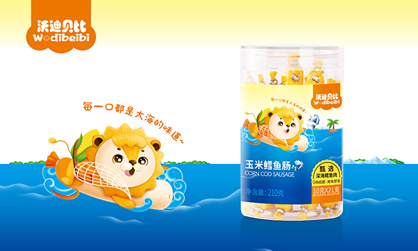 沃迪貝比玉米鱈魚腸210g