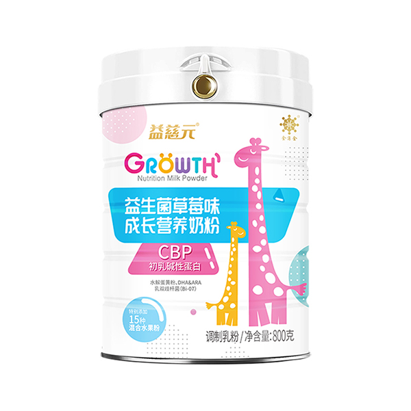 益慈元益生菌草莓味成長(zhǎng)營養(yǎng)奶粉