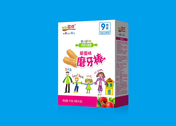 英伴草莓味磨牙棒