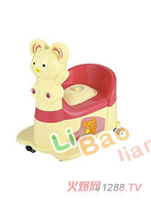 麗寶健卡通紅移動yinge座便器