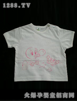 泰迪熊家族白色圓領(lǐng)T恤