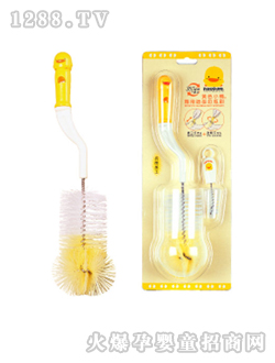 兩用造型奶瓶刷360度