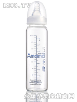 標(biāo)準口徑晶鉆玻璃奶瓶240ml