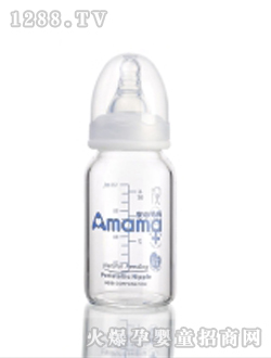 標(biāo)準口徑晶鉆玻璃奶瓶125ml