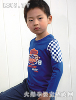 伊比奇時尚藍色童裝