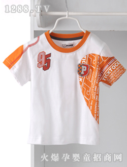 小豬班納兒童圓領(lǐng)短袖針織衫