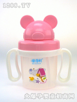 愛得利造型吸管學飲杯紅色