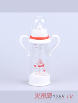 多拉咪玻璃奶瓶橙色210ml