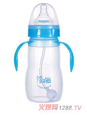 大耳朵全硅膠弧形奶瓶240ml