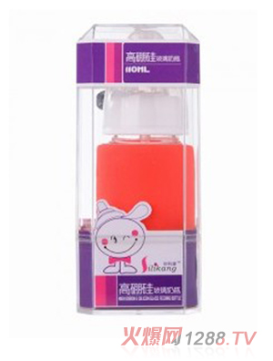 矽利康無(wú)手柄標(biāo)口玻璃奶瓶110ml