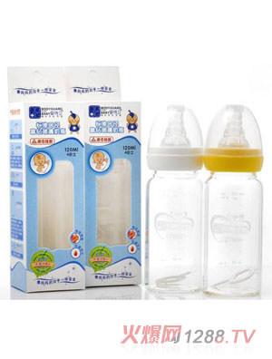 嬰侍衛(wèi)標準口徑晶鉆玻璃奶瓶120ml