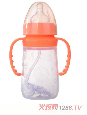 矽利康yinge硅膠奶瓶橘色