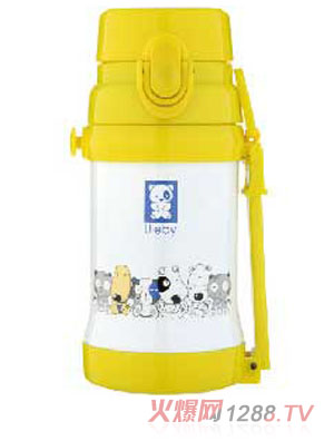 無(wú)雙寶貝保溫直飲壺500ML黃色