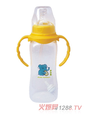 多比象帶手柄yinge自動(dòng)奶瓶黃色