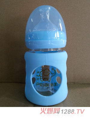 培愛(ài)寬口弧身玻璃防護(hù)奶瓶120ml