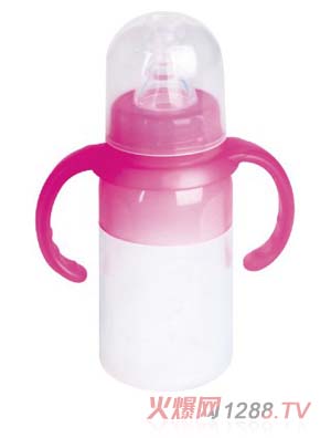 培貝硅膠直身標(biāo)口徑帶柄自動(dòng)奶瓶110ml