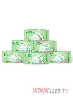 可親yinge護(hù)膚柔濕巾80抽6包超值套裝
